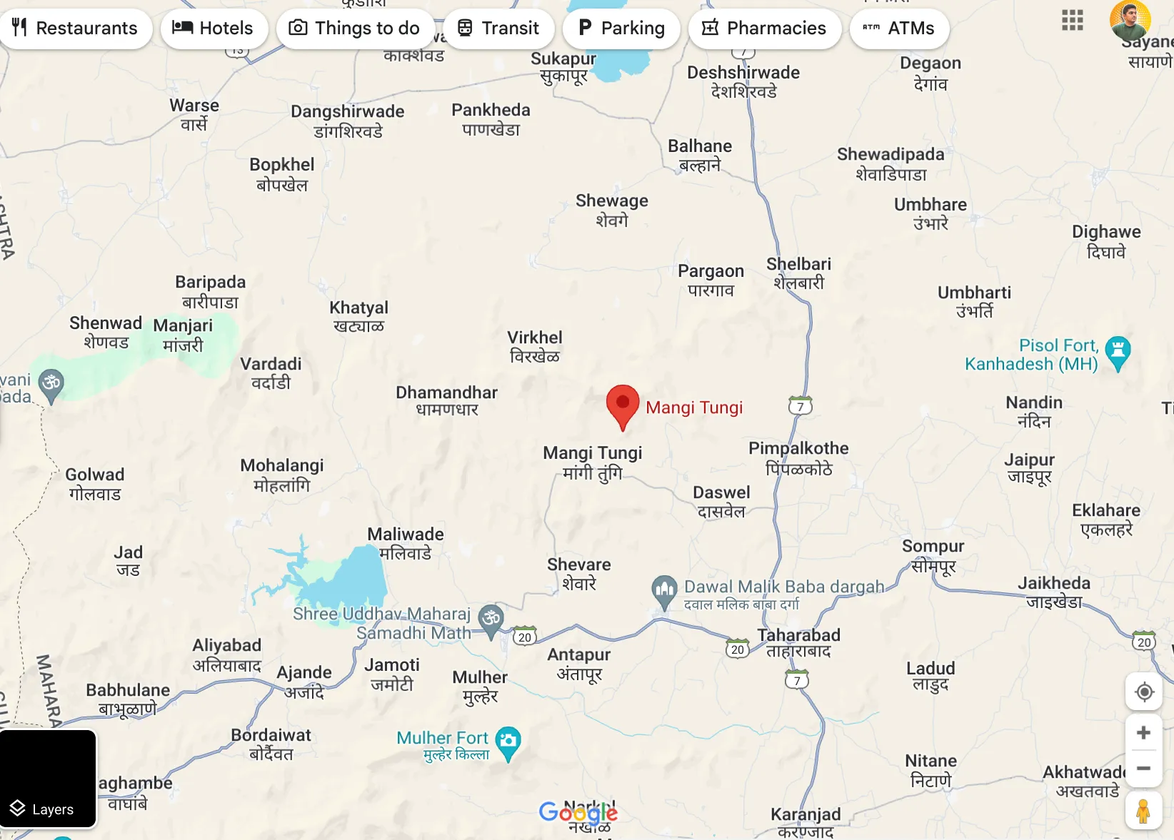 Location of mangi tungi trek