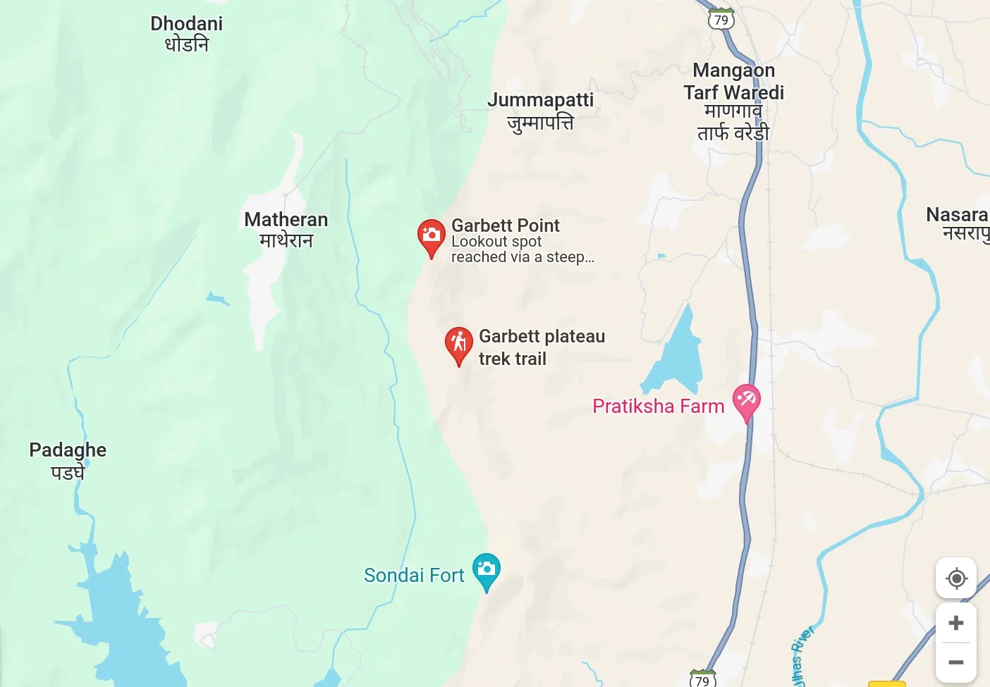 Google location of&nbsp;Garbett Plateau Trek